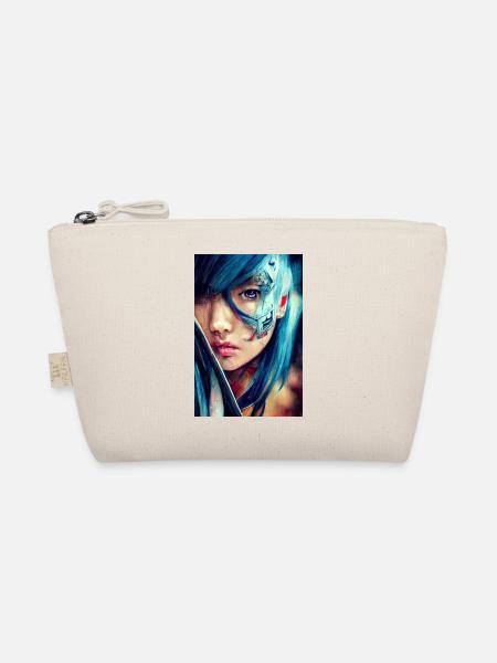 Manga Samouraï girl - Trousse biologique - nature - Devant