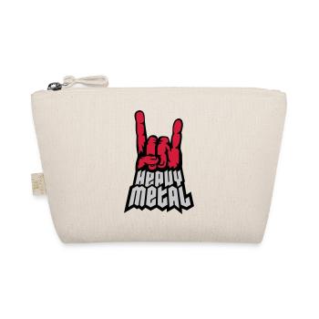 Heavy Metal Logo Hand Signal - Organic Pouch - nature - Front