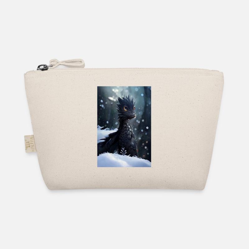 Junger schwarzer Drache Bio-Täschchen