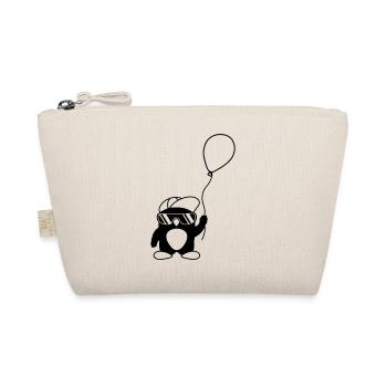 Penguin Beanie Sunglasses Balloon - Organic Pouch - nature - Front