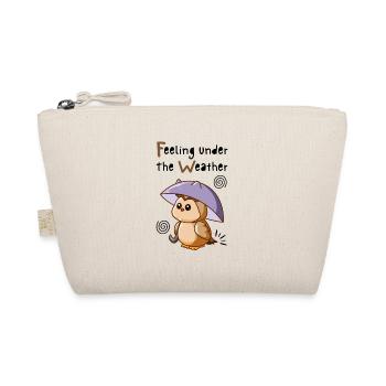 Feeling Under The Weather. Cute Owl With Umbrella. - Organic Pouch - nature - Front