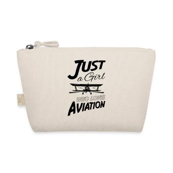 Just a Girl Who Loves Aviation - Organic Pouch - nature - Front