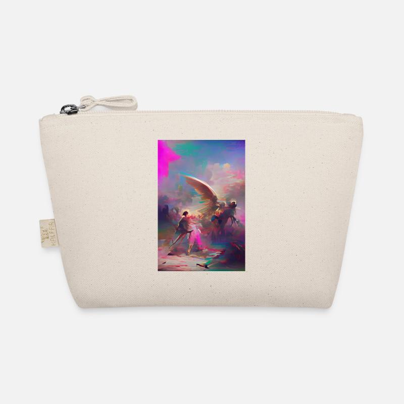 Samurai Krieger Engel Endkampf Pastell Kunstwerk Bio-Täschchen