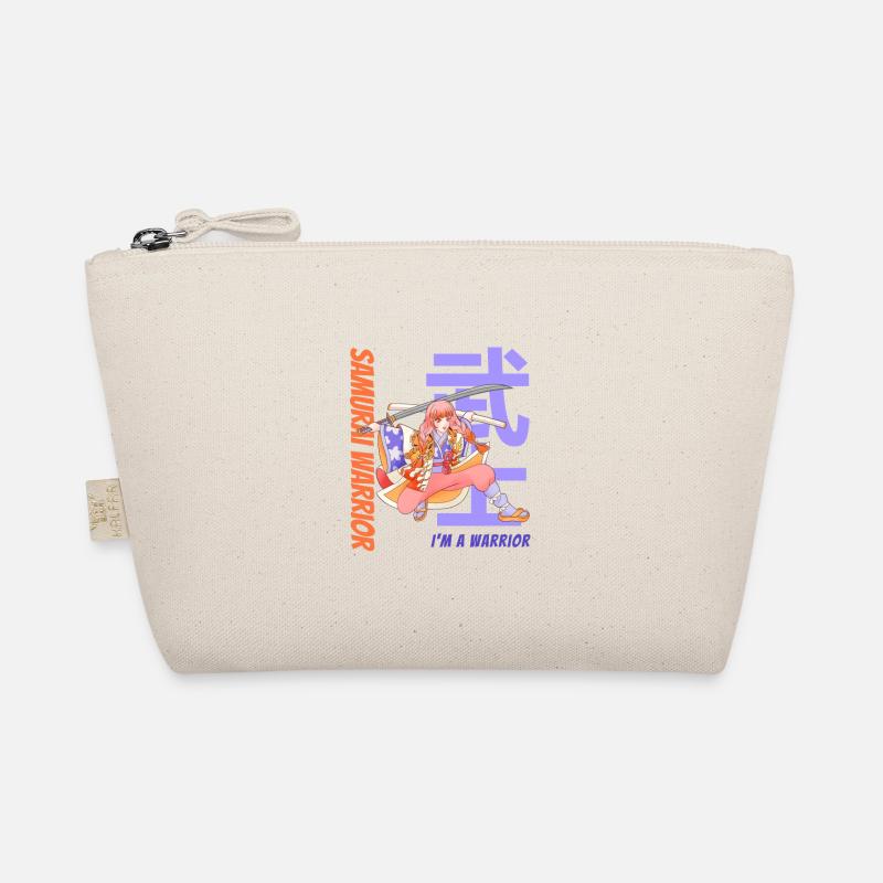 Samurai Warrior. Samurai Girl. White Version. Organic Pouch