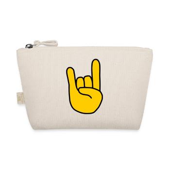 Emoji Rock Hand Skizze Farbe - Bio-Täschchen - Natur - Vorne
