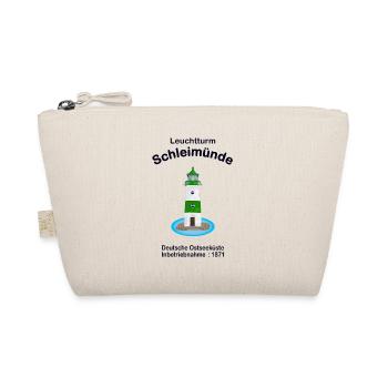 Leuchtturm grün-weiß Schleimünde Ostsee, Zeichnung - Bio-Täschchen - Natur - Vorne