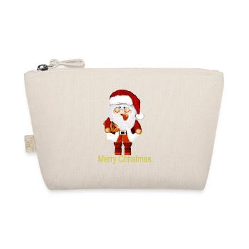 Père Noël avec paquet cadeau - Trousse biologique - nature - Devant
