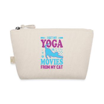 Katze Liebe Love Tier Geschenk Cat Yoga Tshirt - Bio-Täschchen - Natur - Vorne