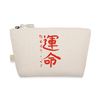 Rotes japanisches Kanji für das Wort Schicksal - Bio-Täschchen - Natur - Vorne