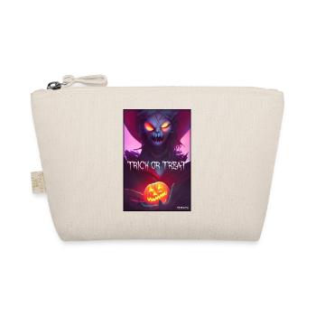 Halloween Hexe Zombie Monster Kürbis Süßes Saures - Bio-Täschchen - Natur - Vorne