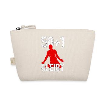 Fußball Statement 50+1 Spruch Geschenk - Bio-Täschchen - Natur - Vorne