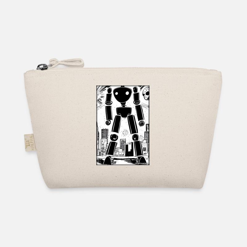 Roboter Comic Zukunft Cyborg Maschine Technik Bio-Täschchen