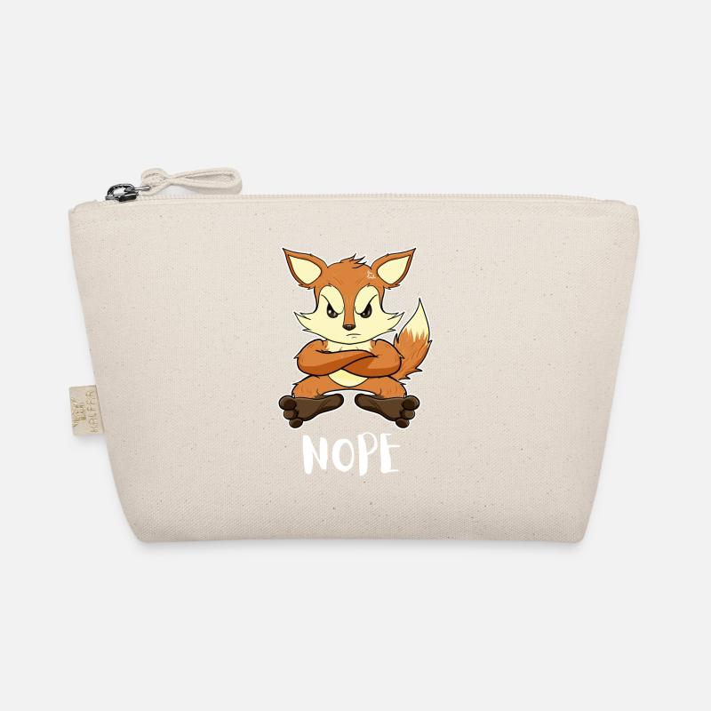 Nope Funny Lazy Fox Bio-Täschchen