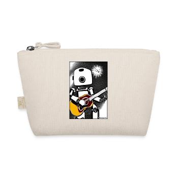 Robot Guitar Guitarist Future Music Comic - Organic Pouch - nature - Front