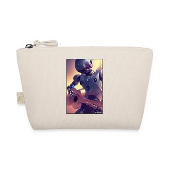 Robot Guitar Guitarist Future Music Musician - Organic Pouch - nature - Front