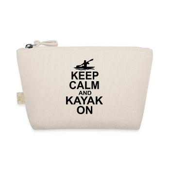 Keep Calm And Kayak On Canoe Kayaking Rowing Rower - Bio-Täschchen - Natur - Vorne