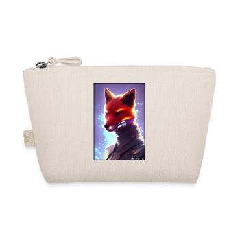Fuchs Wildtier Cyber Neon Punk Zukunft Sci-Fi - Bio-Täschchen - Natur - Vorne