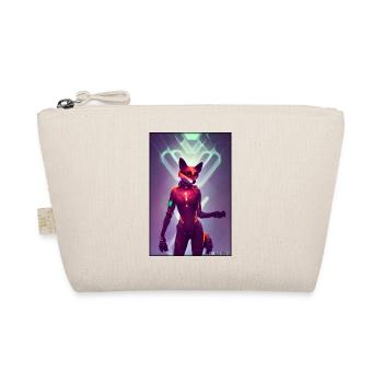 Fuchs Wildtier Cyber Neon Punk Zukunft Sci-Fi - Bio-Täschchen - Natur - Vorne