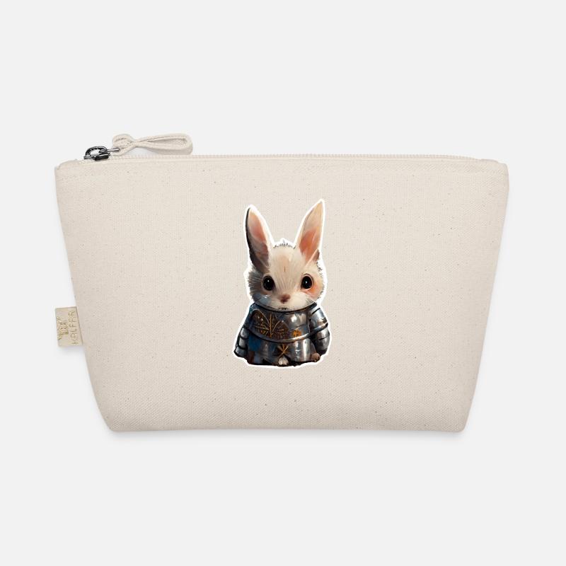 Cute Rabbit Knight Hase Organic Pouch