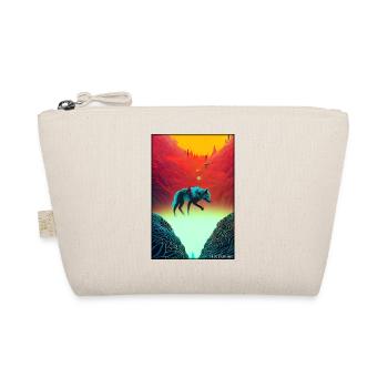 Wolf Animal Motif Nature Wild Mystical Wildlife - Organic Pouch - nature - Front