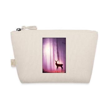 Deer Moon Moonlight Forest Winter Snow Forest Animal - Organic Pouch - nature - Front