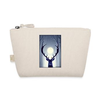 Deer Moon Moonlight Forest Winter Snow Forest Animal - Organic Pouch - nature - Front