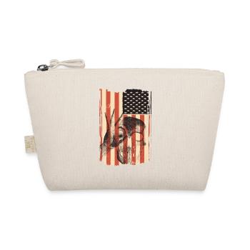USA flag with skull - Organic Pouch - nature - Front