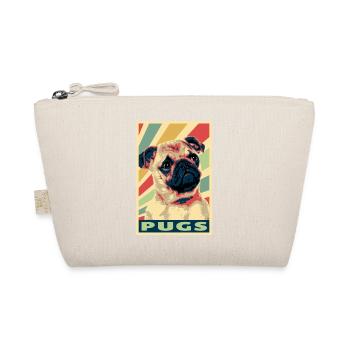 Pugs colores vintage - Trousse biologique - nature - Devant