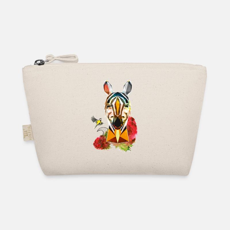 Zebra Bird Illustration Bio-Täschchen