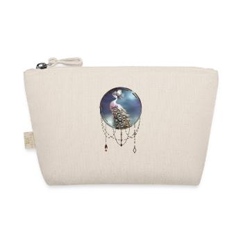 Wunderbarer eleganter Pfau - Bio-Täschchen - Natur - Vorne