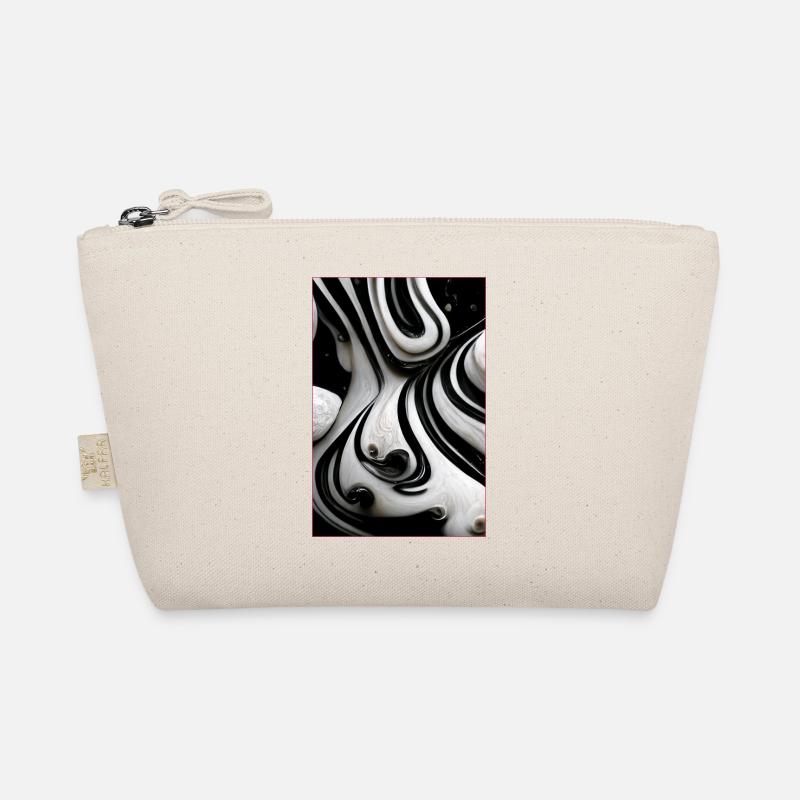 Black and White Liquids - Bio-Täschchen - Natur