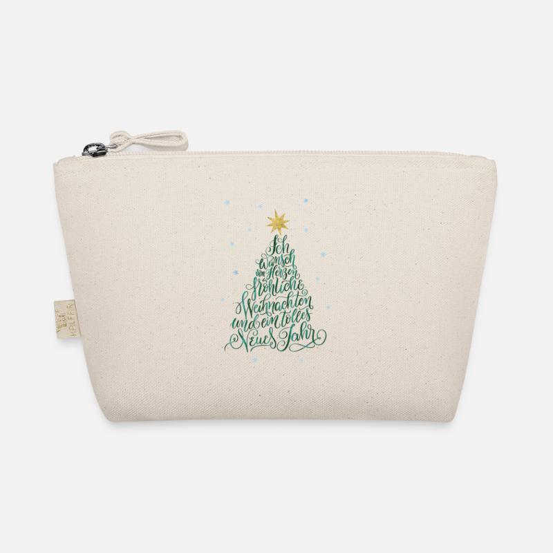 Fröhliche Weihnachten und ein tolles Neues Jahr - Bio-Täschchen - Natur