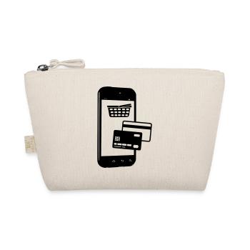 Phone with shopping cart and Credit card - Organic Pouch - nature - Front