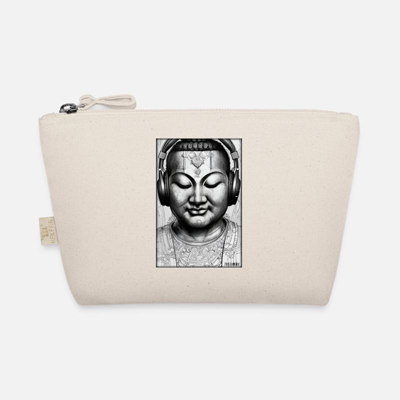 Buddha Weisheitslehrer DJ Kopfhörer Musik Party - Bio-Täschchen - Natur