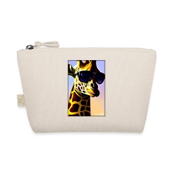 Giraffe Sonnenbrille Tierwelt Tiere Zoo Safari - Bio-Täschchen - Natur - Vorne