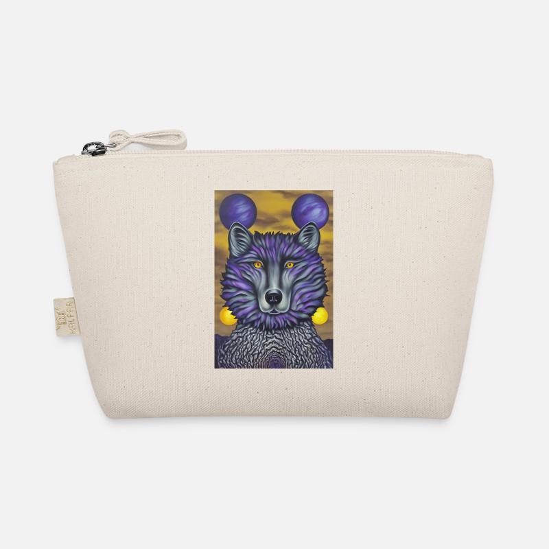 Wolf with moon Organic Pouch