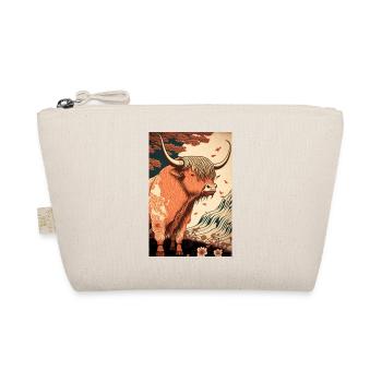 Scottish Highland cattle ukiyo - Organic Pouch - nature - Front
