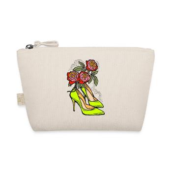Chaussures à talons hauts avec fleur de rose. Style romantique. - Trousse biologique - nature - Devant