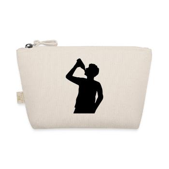 Bier trinken Mann Silhouette - Bio-Täschchen - Natur - Vorne