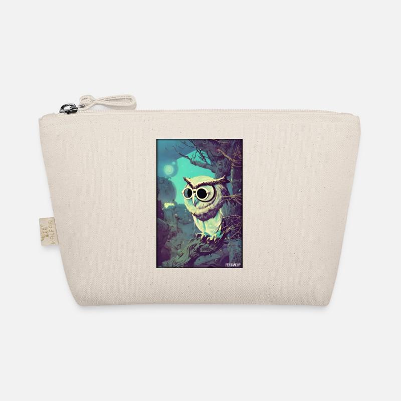 Eule Sonnenbrille Wildtier Vogel Waldtier Wald Bio-Täschchen