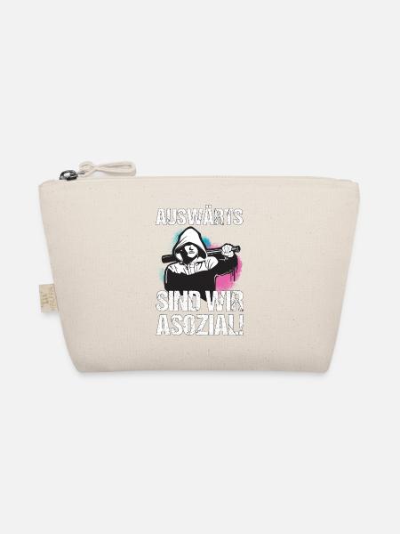 Fußball Auswärts Fans Support Geschenk - Bio-Täschchen - Natur