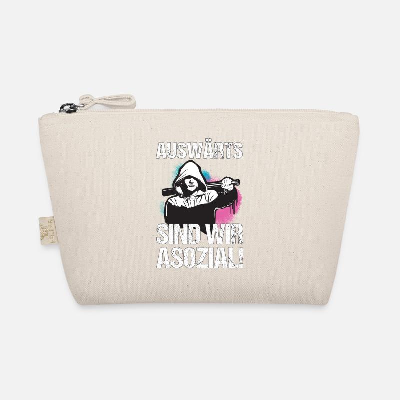 Fußball Auswärts Fans Support Geschenk - Bio-Täschchen - Natur