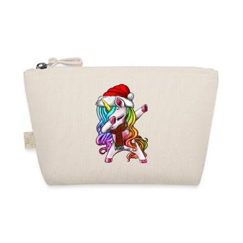 Dabbing Unicorn Christmas - Organic Pouch - nature - Front