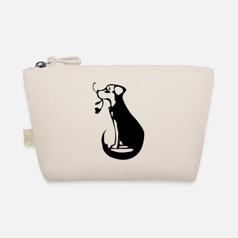 dog silhouette Organic Pouch