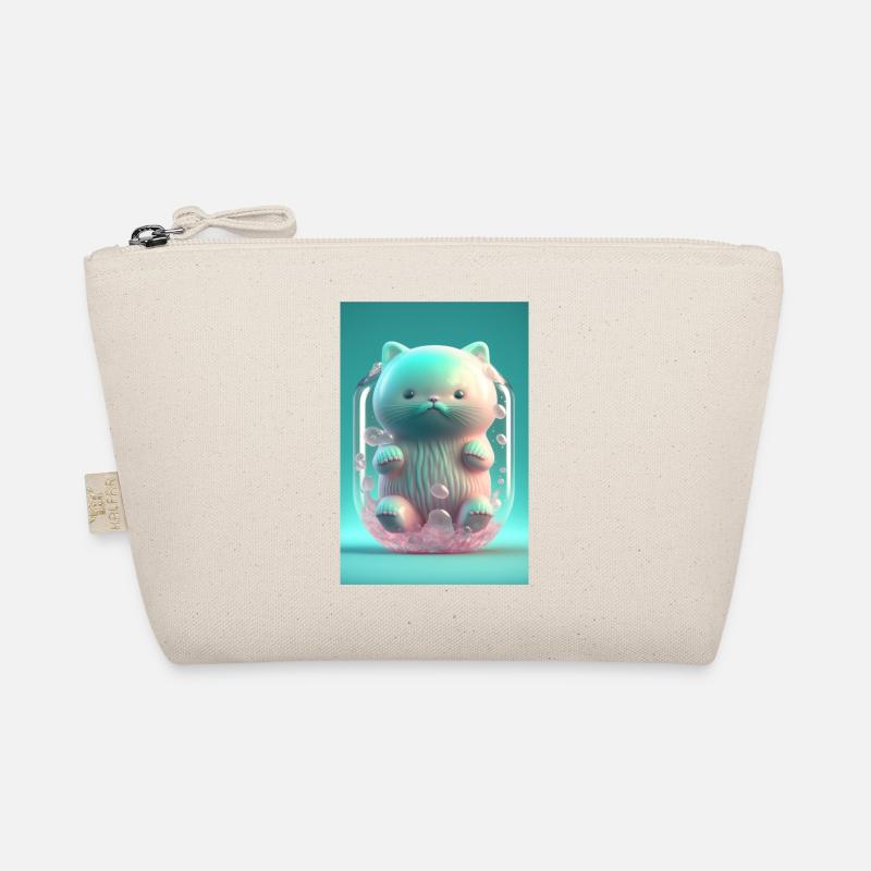 Farbkatze mit Schnurrbart Bio-Täschchen