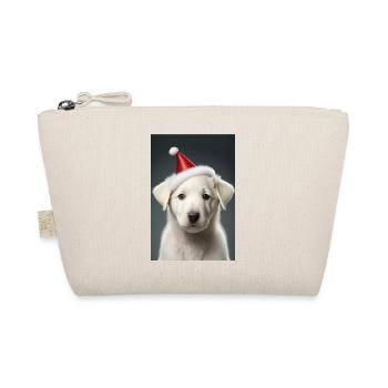 Chiot blanc noël - Trousse biologique - nature - Devant