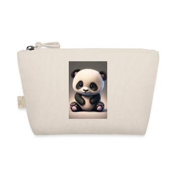 Süßes Baby-Panda - Bio-Täschchen - Natur - Vorne
