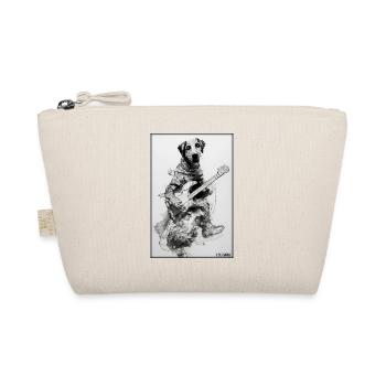 Dog Guitar Pet Musician Dog Friend - Organic Pouch - nature - Front