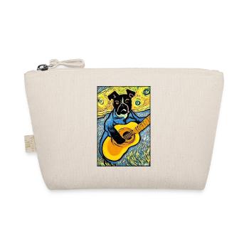 Dog Guitar Pet Musician Dog Friend - Organic Pouch - nature - Front