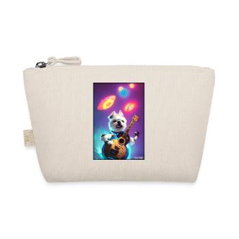 Dog Guitar Pet Musician Dog Friend - Organic Pouch - nature - Front
